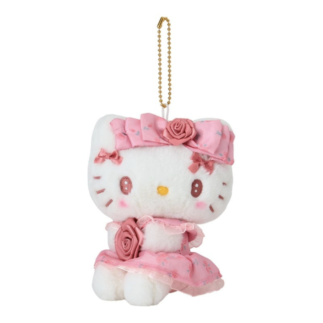 Hello Kitty Plush Mascot Keychain (Dolly Rose Design Series) Hello Kitty Plush Mascot Keychain (Dolly Rose Design Series)